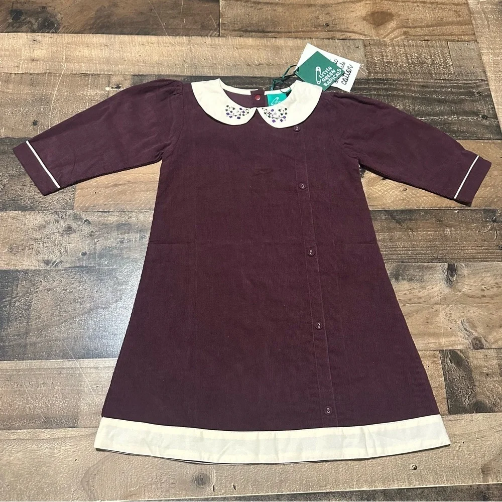 Little Green Radicals Plum Button Down Dress